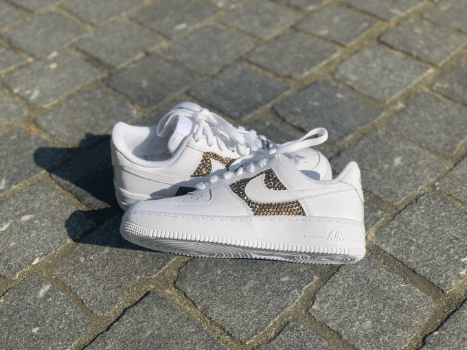 Nike AF1 Diamond Custom Smoked Topaz – Fawlcustoms